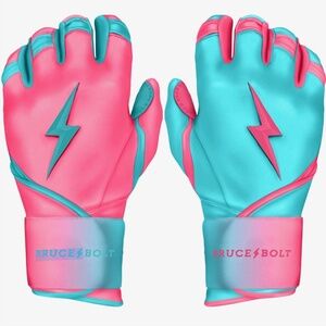 Bruce Bolt ⚡️Max Clark LONG Cuff Batting Gloves Size YOUTH SMALL
